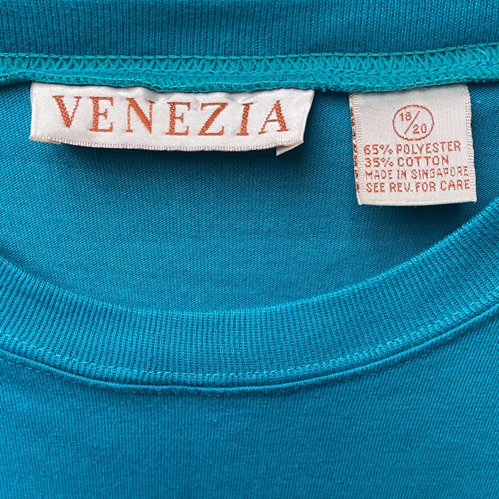 Venezia Teal Short Sleeve Tee - Picture 2 of 3